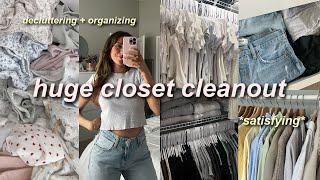 CLOSET CLEANOUT for summer 2024  decluttering & organizing for my mental health *satisfying*