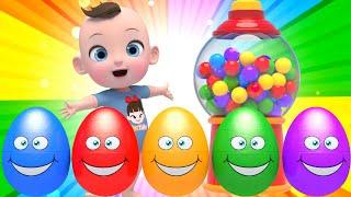 Surprise Egg Color Balls  Ten In The Bed +more Nursery Rhymes & Kids Songs  Kindergarten