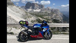 ROAD TRIP on SPORTBIKE to DOLOMITES Italy - GSXR 600 - Day 1