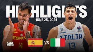 Spain vs Italy Full Game Highlights Friendly Games For Olympic Qualifying 2024
