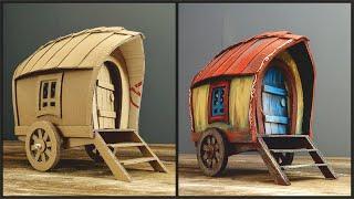 DIY Vardo Wagon Using Cardboard