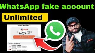 Create WhatsApp fake account unlimited  how to create WhatsApp fake id with Internet numbers 2024