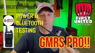 Btech GMRS Pro power output and Bluetooth explained