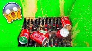 COCA-COLA INTO SHREDDER MACHINE  Satisfying Shredding Compilation