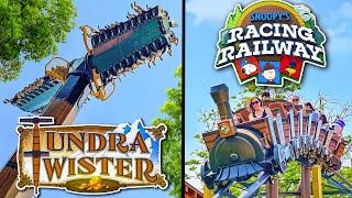 BRAND NEW Rides at Canadas Wonderland 2023 Tundra Twister POV & Snoopys Racing Railway