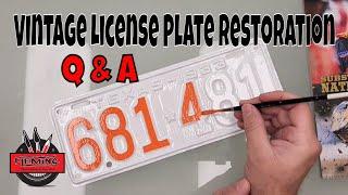 Q&A License Plate Restoration And Repaint
