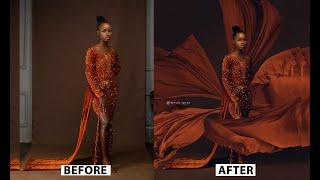 How to add fly Fabric to your studio pictures  Image Editing + free files