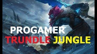 Progamer - Trundle Jungle Ranked Patch 9.9 Korean - League of legends gameplay