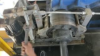 EOT crane brake adjustment