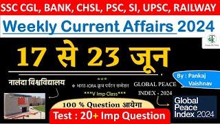 17-23 June 2024 Weekly Current Affairs  Most Important Current Affairs 2024  CrazyGkTrick