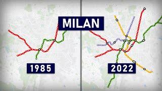 Evolution of the Milan Metro 1964-2022 animation