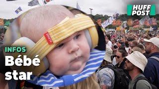 À Glastonbury Finlay un bébé de 10 semaines est devenu la coqueluche des festivaliers