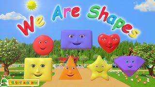 The Shapes Song  We Are Shapes  Nursery Rhymes for Babies  Kindergarten Learning Videos for Kids