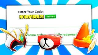 ALL 3 NEW NOVEMBER Roblox Promo Codes on ROBLOX 2021  NEW Roblox Promo Codes? 2021