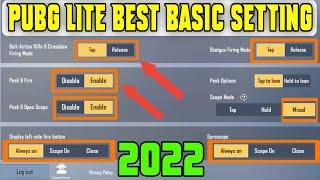 Pubg Lite Best Basic Setting 2022 . All Settings Tips & Tricks . MaNi - X - YT .