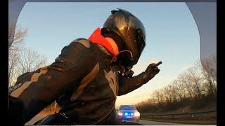 Danish police chase biker  Dansk politi jagter motorcyklist