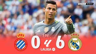 Espanyol 0 x 6 Real Madrid 5 goals by C. Ronaldo ● La Liga 1516 Extended Goals & Highlights HD