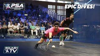 Squash 10 EPIC DIVES from the PSA World Tour