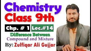 Difference Between compound and Mixture Chapter # 1  Chemistry Class 9th