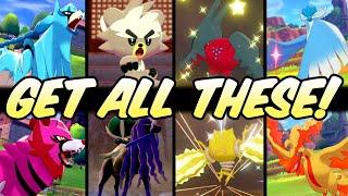 Get ALL Gen 8 Legendary Pokemon in Sword and Shield NO DLC Required