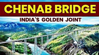 INDIAS GOLDEN JOINT IN - UDHAMPUR SRINAGAR BARAMULLA RAIL LINK  CHENAB BRIDGE