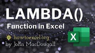 New LAMBDA Function the Most POWERFUL Function in Excel