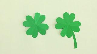 How to Cut Four Leaf Clover Pattern  Paper Shamrock