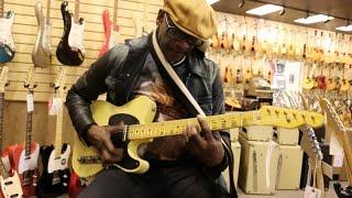 The funkiest guitarist Tony Maiden Rufus playing our Nash T-52 here at Normans Rare Guitars