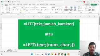 Tutorial Dasar Excel  Menggunakan Fungsi Left Mid Right