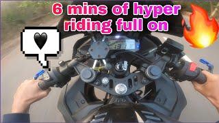 hyper riding the r15v3 with Akrapovic full system exhaust 