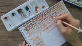 Karantina Günlerinde Suluboya - Watercolor Painting Ideas #evdekal