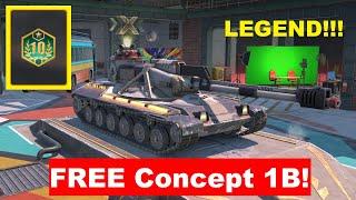 FREE Tank Concept 1B with Exclusive Camo - World of Tanks Blitz