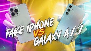 Fake iphone VS GALAXY A14 - آیفون فیک  ۱۴ پرو مکس یا گلکسی ای ۱۴