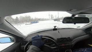 Winter drifting on snow - BMW 318i - CarVlog#2