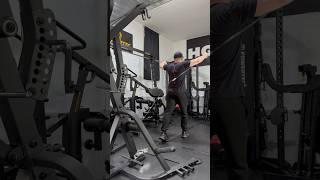 Cable Shoulder Lateral Raise Hack #homegym #garagegym #powertec