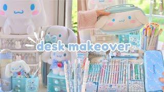 Desk + stationery organization makeover sanrio ･ﾟ*⋆୨୧˚