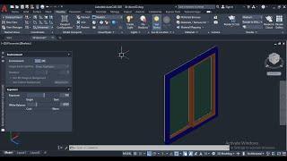 AUTOCAD 3D TUTORIAL FOR BEGINNERS l SLIDING WINDOW l AUTOCAD AND INTERIOR