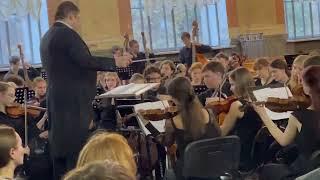 Symphonic Orchestra of Rimsky-Korsakov music college playing Rachmaninoffs Second symphony