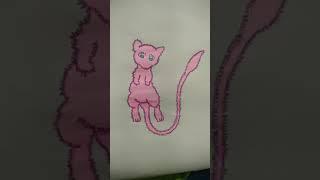 Drawing mew pokemon with creative idea  #shorts  #pokemon   Dev atray