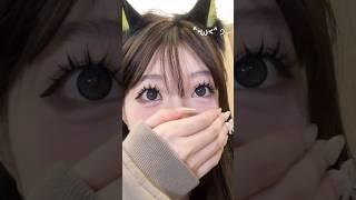 Cute little kitten eye makeup tutorial #makeup #makeuptutorial #douyin #douyinmakeup #cateye