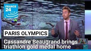 Paris Olympics Triathlon champion Cassandre Beaugrand brings gold medal home • FRANCE 24