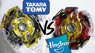 HASBRO VS TAKARA TOMY Legend Spryzen .7.Mr VS Legend Spriggan .7.Mr - Beyblade Burst GodEvolution