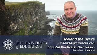 Lecture by His Excellency Guðni Th. Jóhannesson President of Iceland - 16th April 2024