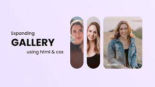 How To Create Expanding Image Gallery Using HTML And CSS  Expandable Card on Hover