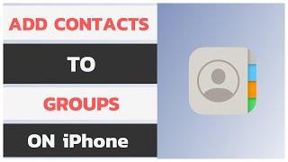 How to Add Contacts to Groups on iPhone  Group Contacts on iPhone