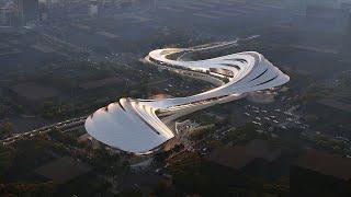 Jinghe New City Culture & Art Centre by Zaha Hadid Architects