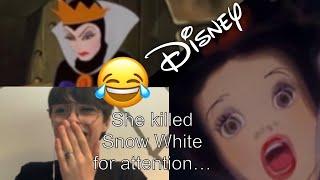 PART 1 - Reacting to DISNEY PARODIES Snow White Parody by Jordybuzz