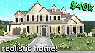 40k Spring Realistic Bloxburg House Build 2 Story Exterior Tutorial