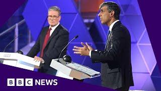 UK general election Sunak and Starmer clash over borders tax and gender in TV debate   BBC News