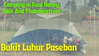 Bukit Luhur Paseban Camping Ground Liburan Di Cibulao Bogor Camping in RealHeavyRain Thunderstorm